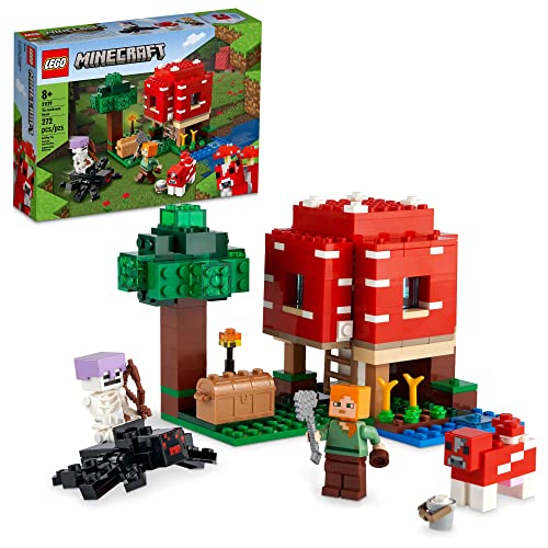 レゴ マインクラフト LEGO Minecraft The Mushroom House Set, 21179 Building Toy for Kids Age 8 Plus, Gi