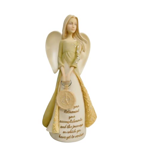 エネスコ Enesco 置物 インテリア Enesco Foundations Retirement Blessings Journeys Angel Figurine, 9.