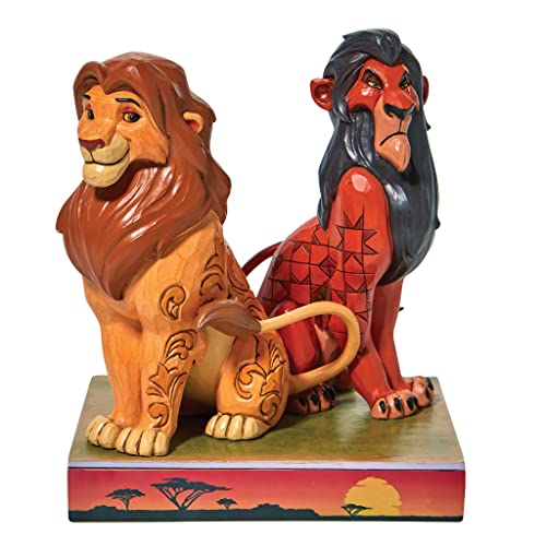 エネスコ Enesco 置物 インテリア Enesco Jim Shore Disney Traditions The Lion King Simba and Scar Fig