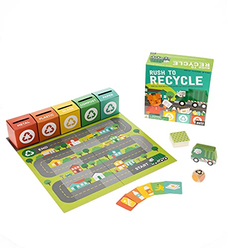 ボードゲーム 英語 アメリカ Petit Collage: Rush to Recycle Teach Kids About Recycling Sort All T
