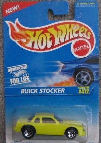 ホットウィール マテル ミニカー Hot Wheels Yellow Buick Stocker #472 5 Spoke Square Card