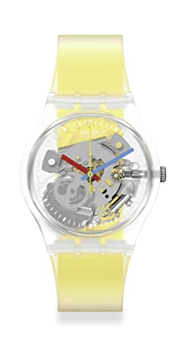 腕時計 スウォッチ レディース Swatch CLEARLY YELLOW STRIPED Unisex Watch (Model: GE291)