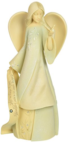 エネスコ Enesco 置物 インテリア Foundations May Monthly Angel Stone Resin Figurine, 7.5
