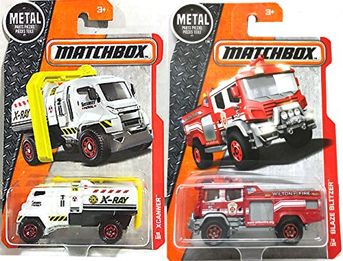 マッチボックス マテル ミニカー Matchbox Fire Truck Blaze Blitzer #76 & Emergency Response Xcanne