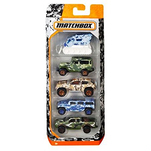 マッチボックス マテル ミニカー Matchbox 2017 Camo Trucks Hummer Ford 5 Pack