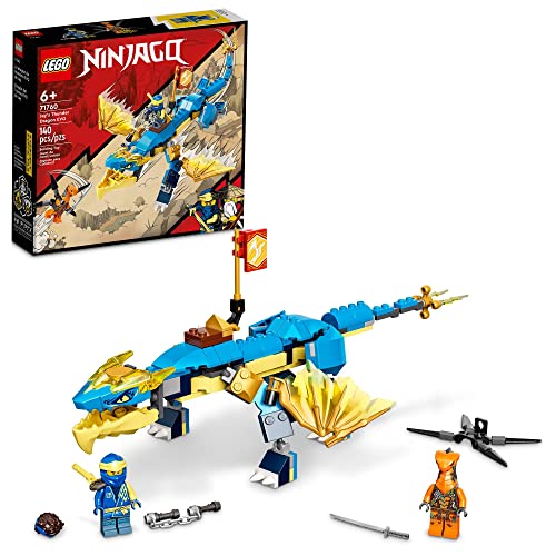 レゴ ニンジャゴー LEGO NINJAGO Jay's Thunder Dragon EVO 71760 - Toy Figure and Viper Snake Set with