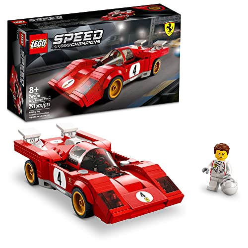 レゴ LEGO Speed Champions 1970 Ferrari 512 M 76906 Building Set - Sports Red Race Car Toy, Collectible Model