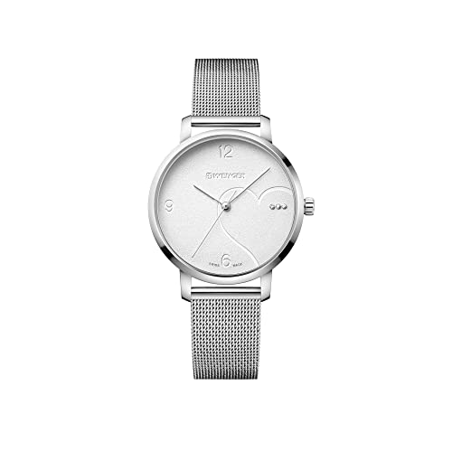 腕時計 ウェンガー スイス Wenger Women's Quartz Watch with Stainless Steel Strap, Silver (Model: 01.