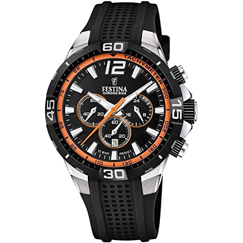 腕時計 フェスティナ フェスティーナ Festina F20523/2 Men's Black Chrono Bike Watch, Black, gro
