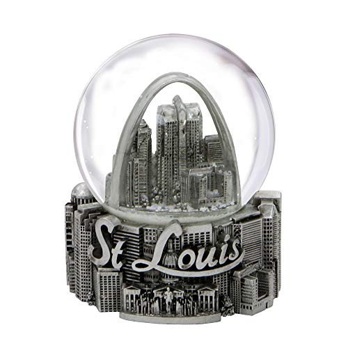 スノーグローブ 雪 置物 Silver Pewter St. Louis Snow Globe, Missouri Snowglobe 65mm Souvenir and Wedd