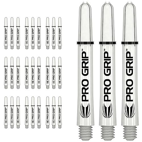 海外輸入品 ダーツ シャフト Target Darts 10 x Sets of White Pro Grip Shaft Medium - 30 in Total