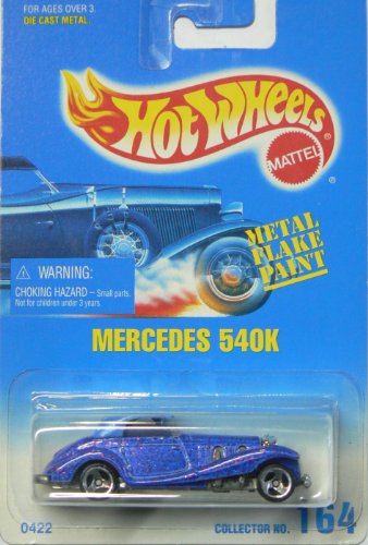 ホットウィール マテル ミニカー Hot Wheels Mercedes 540k #164 Metal Flake Paint Blue to White Car