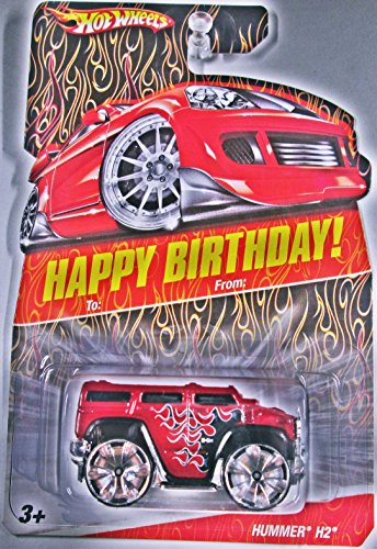 ホットウィール マテル ミニカー Hot Wheels Exclusive Happy Birthday Card Hummer H2 Blings Red wit