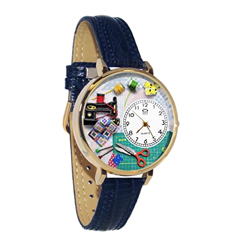 腕時計 気まぐれなかわいい プレゼント Whimsical Gifts Quilting Watch in Gold Large Style