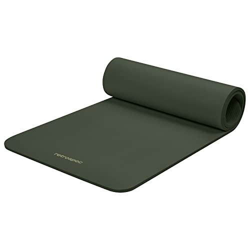 ヨガマット フィットネス Retrospec Solana Yoga Mat 1/2 Thick w/Nylon Strap for Men & Women - Non Sl