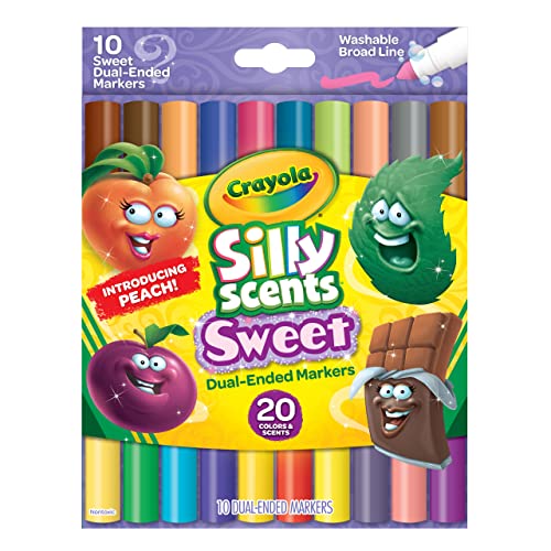 クレヨラ アメリカ 海外輸入 Crayola Silly Scents Dual Ended Markers, Sweet Scented Markers, 10 Coun