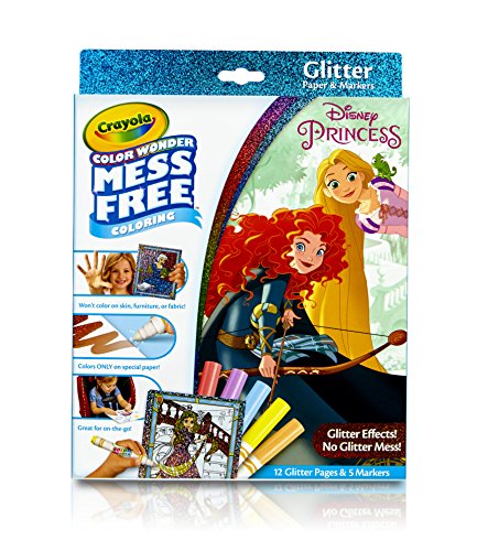 クレヨラ アメリカ 海外輸入 Crayola 75-2445 Color Wonder Disney Princess Glitter Coloring Pages & M