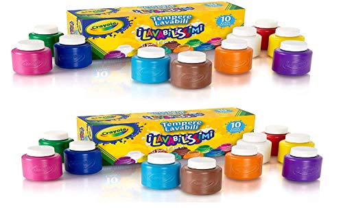 クレヨラ アメリカ 海外輸入 Crayola Washable Kids' Paint, Assorted Colors 10 ea (Pack of 2)