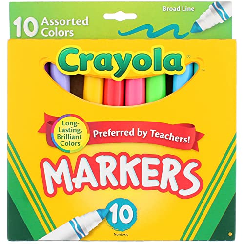 クレヨラ アメリカ 海外輸入 Crayola Assorted Broad Line Markers 10 Count - 2 Pack