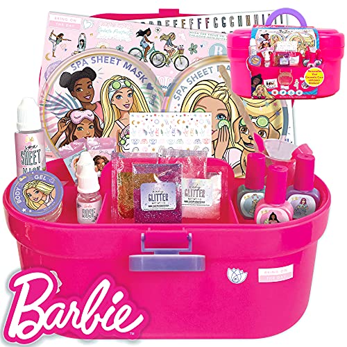 バービー バービー人形 Barbie Cosmetic Case by Horizon Group USA, DIY Beauty Kit for an at-Home Spa D