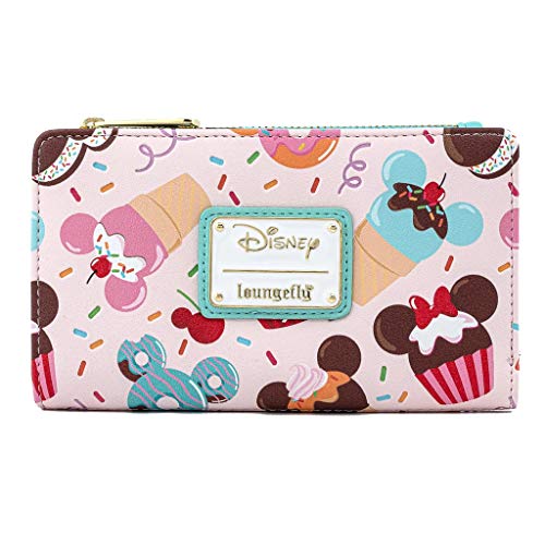 ラウンジフライ アメリカ 日本未発売 Loungefly Disney Mickey and Minnie Mouse Sweets Flap Wallet