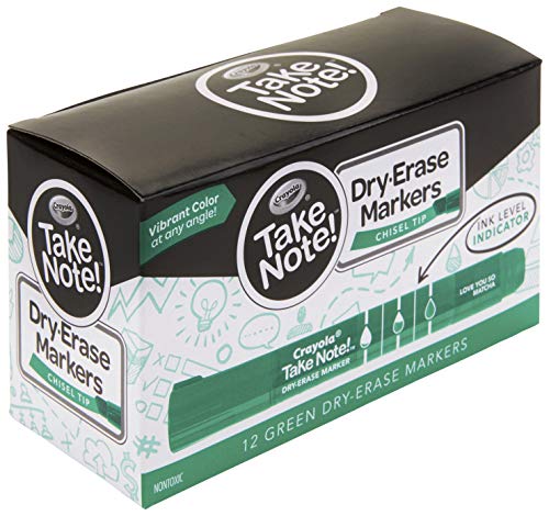 クレヨラ アメリカ 海外輸入 Crayola Take Note Dry Erase Markers, Green Chisel Tip Markers, Classroo