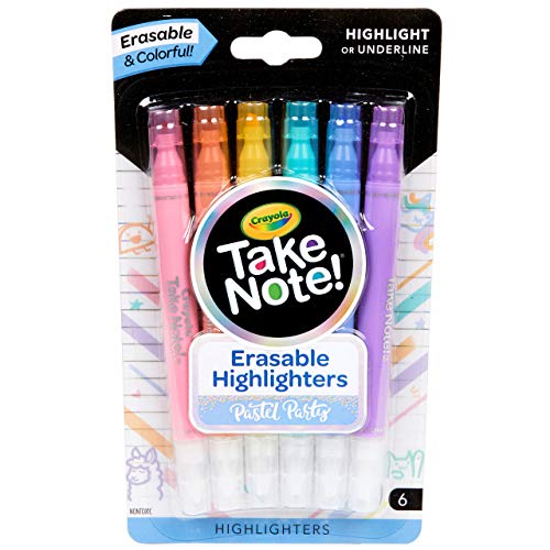 クレヨラ アメリカ 海外輸入 Crayola Take Note Erasable Highlighters Pastel Party, Assorted Colors,