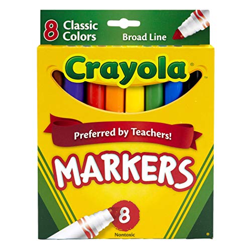 クレヨラ アメリカ 海外輸入 Crayola BIN7708BN Broad Line Markers, Classic Colors, 8 Per Box, 6 Boxe