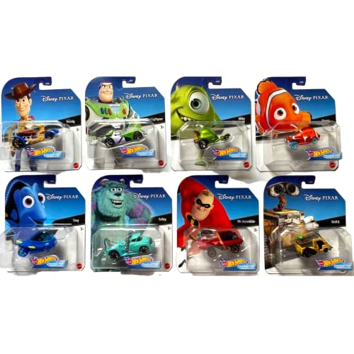 ホットウィール マテル ミニカー Hot Wheels Disney Pixar Character Cars Complete Set of 8 from GCK