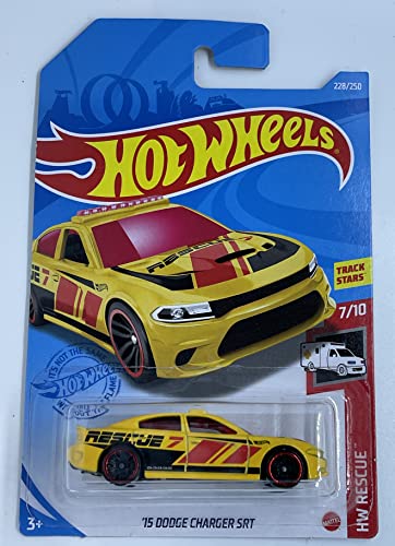 ホットウィール マテル ミニカー hot wheels - '15 Dodge Charger SRT - Yellow - Rescue - 7/10