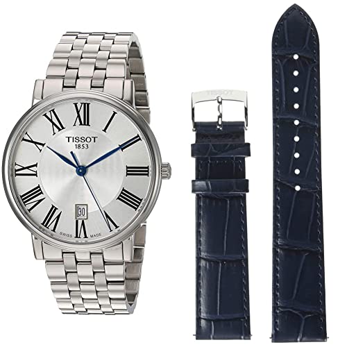 腕時計 ティソ メンズ Tissot Unisex-Adult Carson Stainless Steel Dress Watch Grey T1224101103300 Leath