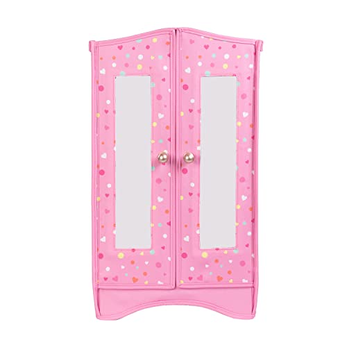 アドラ 赤ちゃん人形 ベビー人形 Adora Premium Quality Doll Closet, Pink Doll Wardrobe with Six Sh
