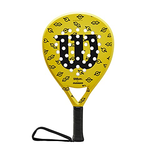 テニス ラケット 輸入 Wilson Minions Junior Eyes Padel Racket, for Children, Fibreglass/EVA, 300 g, Ye