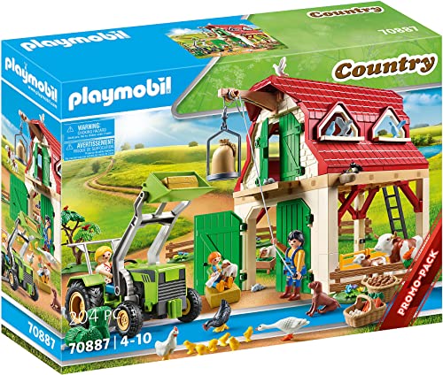 プレイモービル ブロック 組み立て Playmobil Farm with Small Animals