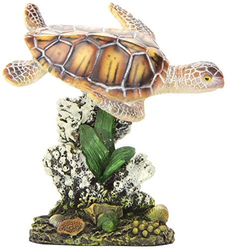 アクアリウム 水槽 置物 Penn-Plax (RR1104) Swimming Sea Turtle Aquarium Decoration, Small