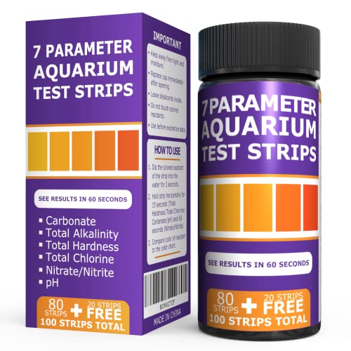 アクアリウム 水槽 置物 7 in 1 Aquarium Test Strips. Fish Water Test Strip. Freshwater Testing Kit fo