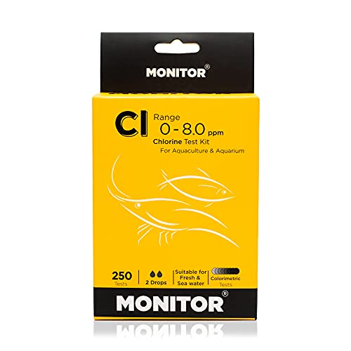 アクアリウム 水槽 置物 Monitor Chlorine Test KIT (250 Tests) - Monitor Aquarium and aquaculture Wate