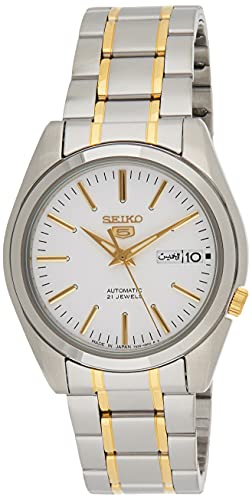 腕時計 セイコー メンズ Seiko 5 Automatic White Dial Men's Watch SNKL47J1
