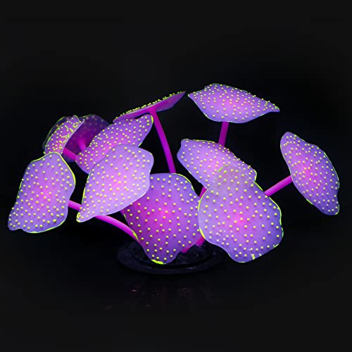 アクアリウム 水槽 置物 Uniclife Silicone Coral Plant Decorations Glowing Artificial Ornament for Fis