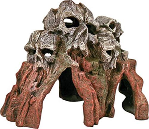 アクアリウム 水槽 置物 Exotic Environments Skull Mountain Aquarium Ornament, Medium, 9-Inch by 6-Inc