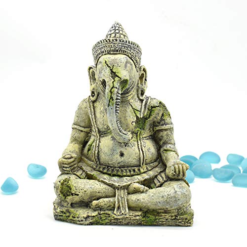 アクアリウム 水槽 置物 RunXF 6.5/6.2 inches Aquarium Ornaments Reptiles Box Ancient Meditation Buddh