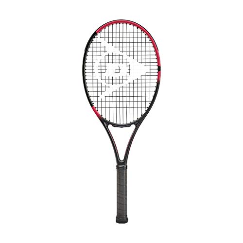 テニス ラケット 輸入 Dunlop Sports Team 285 Pre-Strung Tennis Racket, 1/4 Grip, Black/red
