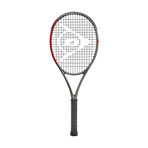 テニス ラケット 輸入 Dunlop Sports CX Team 265 Pre-Strung Tennis Racket, 1/4 Grip, red/Gray
