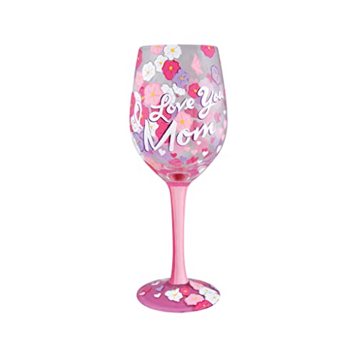 エネスコ Enesco 置物 インテリア Enesco Wine Glass I Love You Mom, STD, Multicolor