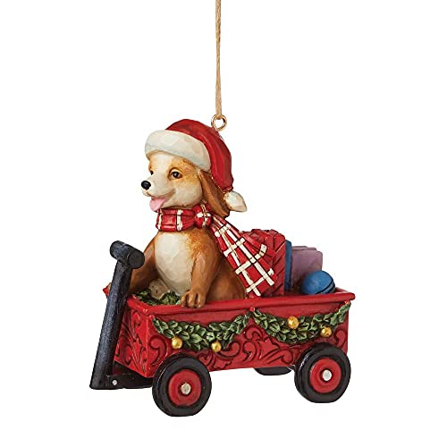 エネスコ Enesco 置物 インテリア Enesco Country Living by Jim Shore Dog in Wagon Hanging Ornament