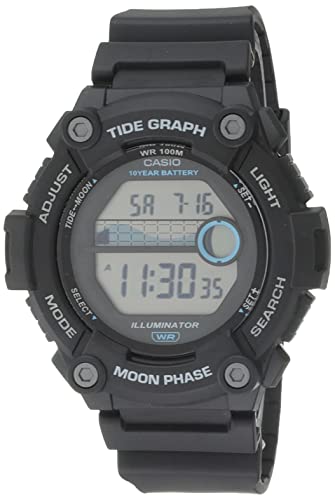 腕時計 カシオ メンズ Casio Tide Graph Moon Phase 10-Year Battery Men's Sports Watch w/LED Illuminator