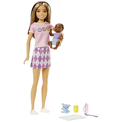 バービー バービー人形 Barbie Skipper Babysitters Inc Doll & Accessories Set, Doll with Two-Tone Hair
