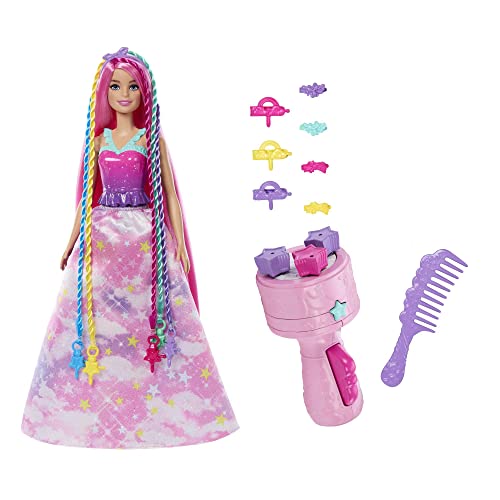 バービー バービー人形 Barbie Dreamtopia Doll, Twist 'n Style Pink Hair with Rainbow Extenstions, Twi