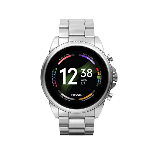 腕時計 フォッシル メンズ Fossil Unisex Gen 6 44mm Stainless Steel Touchscreen Smart Watch, Color: S