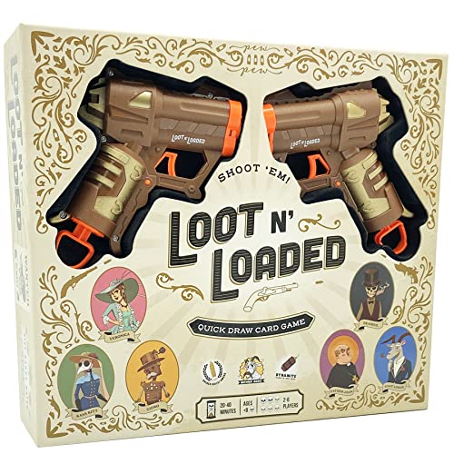 ボードゲーム 英語 アメリカ Loot N' Loaded - The Quick Draw and Item Collecting Card Game with Toy